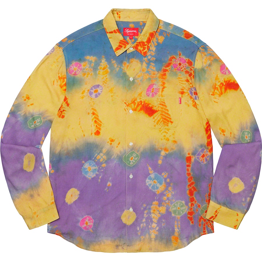 Details on Batik Print Rayon Shirt Yellow from fall winter
                                                    2019 (Price is $138)