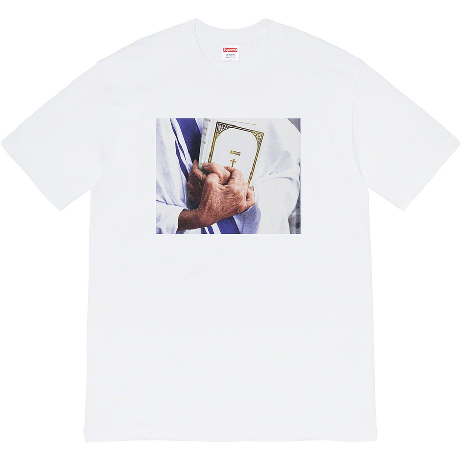 Details on Bible Tee White from fall winter
                                                    2019 (Price is $38)