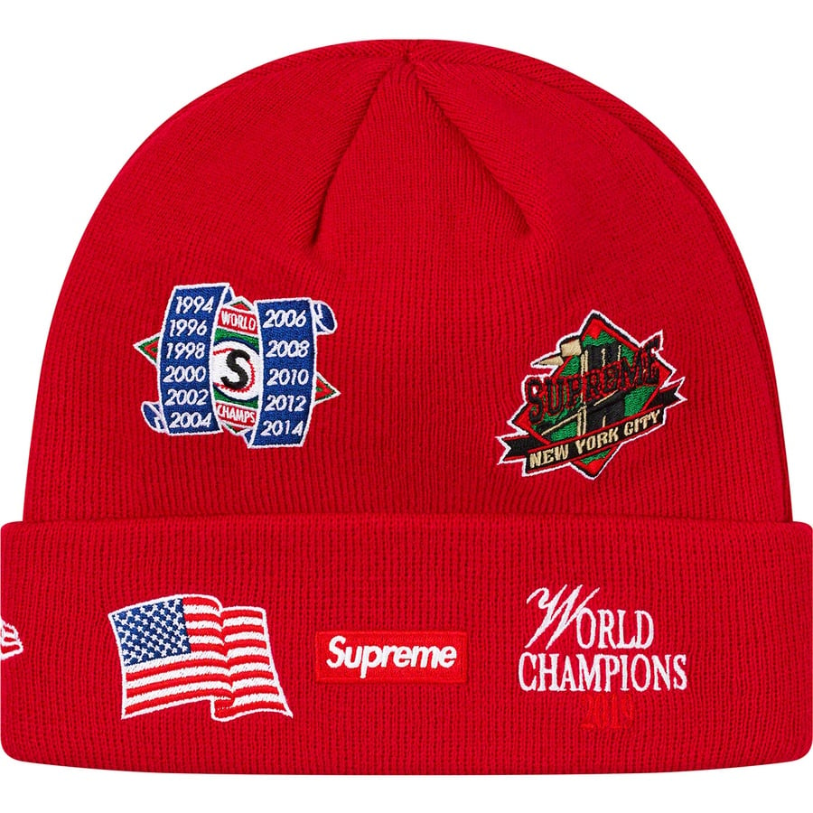 Details on New Era Championship Beanie Red from fall winter
                                                    2019 (Price is $38)