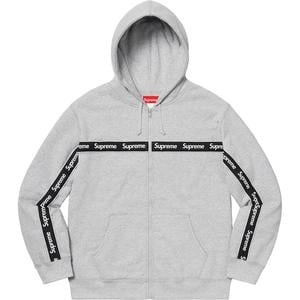 supreme text stripe hooded sweatshirt black