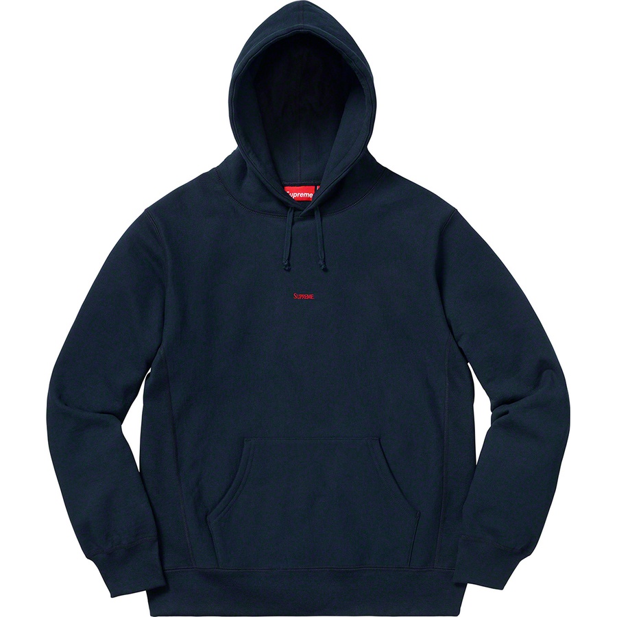 Details on Micro Logo Hooded Sweatshirt Navy from fall winter
                                                    2019 (Price is $158)