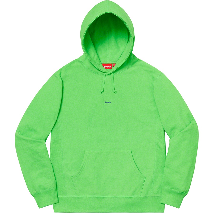 Details on Micro Logo Hooded Sweatshirt Bright Green from fall winter
                                                    2019 (Price is $158)
