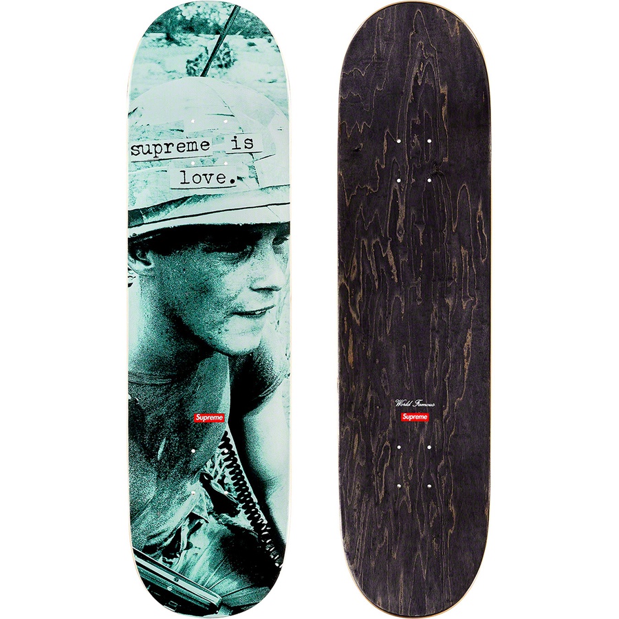 Details on Supreme is Love Skateboard Teal - 8.25" x 32"  from fall winter
                                                    2019 (Price is $50)