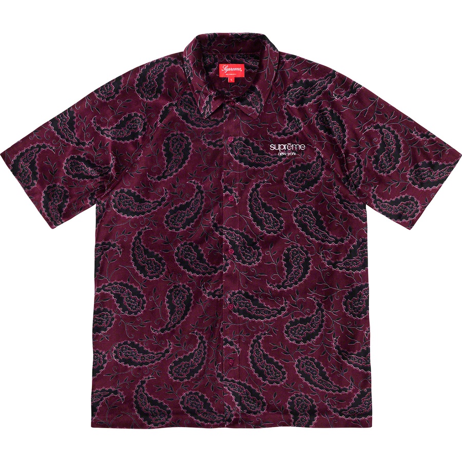Details on Velour S S Shirt Burgundy Paisley  from fall winter
                                                    2019 (Price is $110)