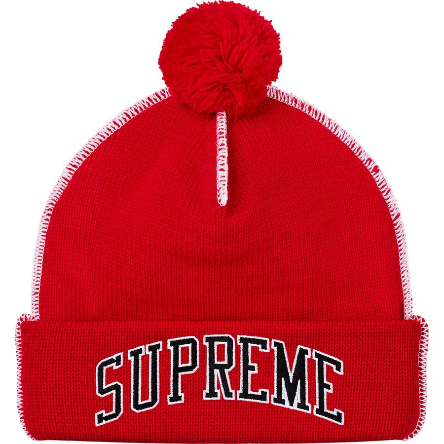 Details on Contrast Stitch Beanie Red from fall winter
                                                    2019 (Price is $36)