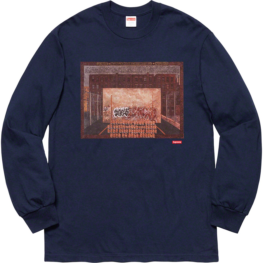 Details on Martin Wong Supreme Attorney Street L S Tee Navy from fall winter
                                                    2019 (Price is $58)