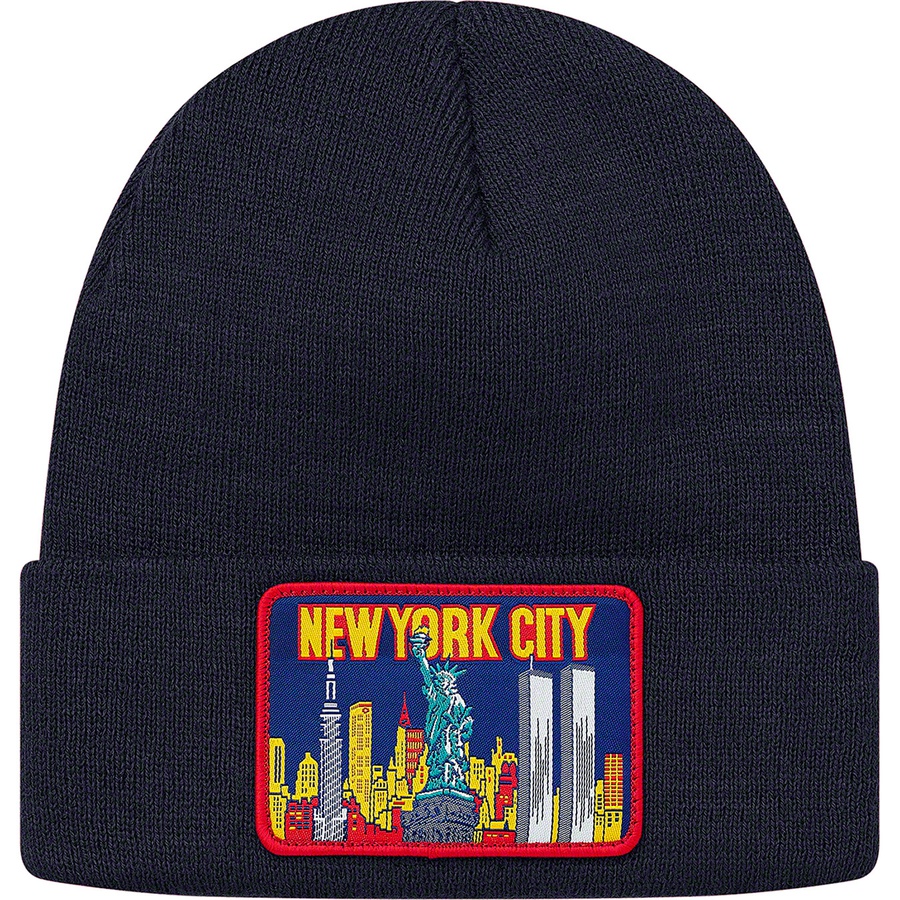 Details on NY Patch Beanie Navy from fall winter
                                                    2019 (Price is $36)