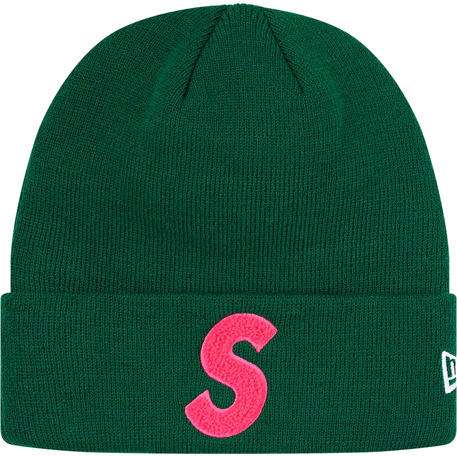 Details on New Era S Logo Beanie Green from fall winter
                                                    2019 (Price is $38)