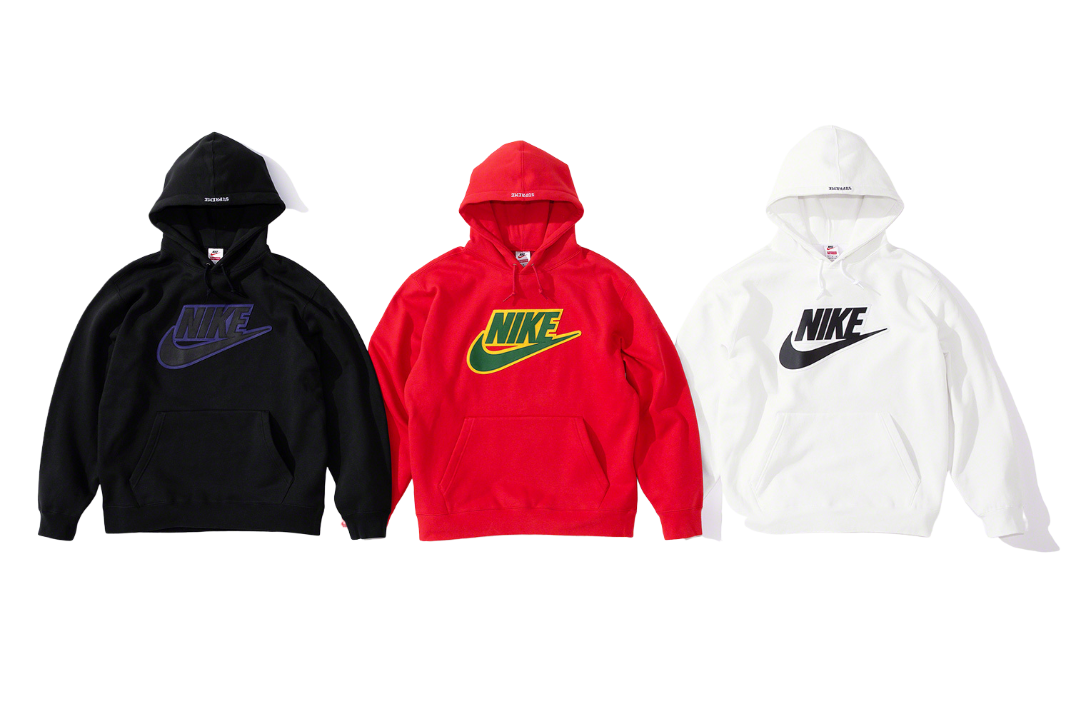 Buy Supreme x Nike Leather Appliqué Hooded Sweatshirt 'Black