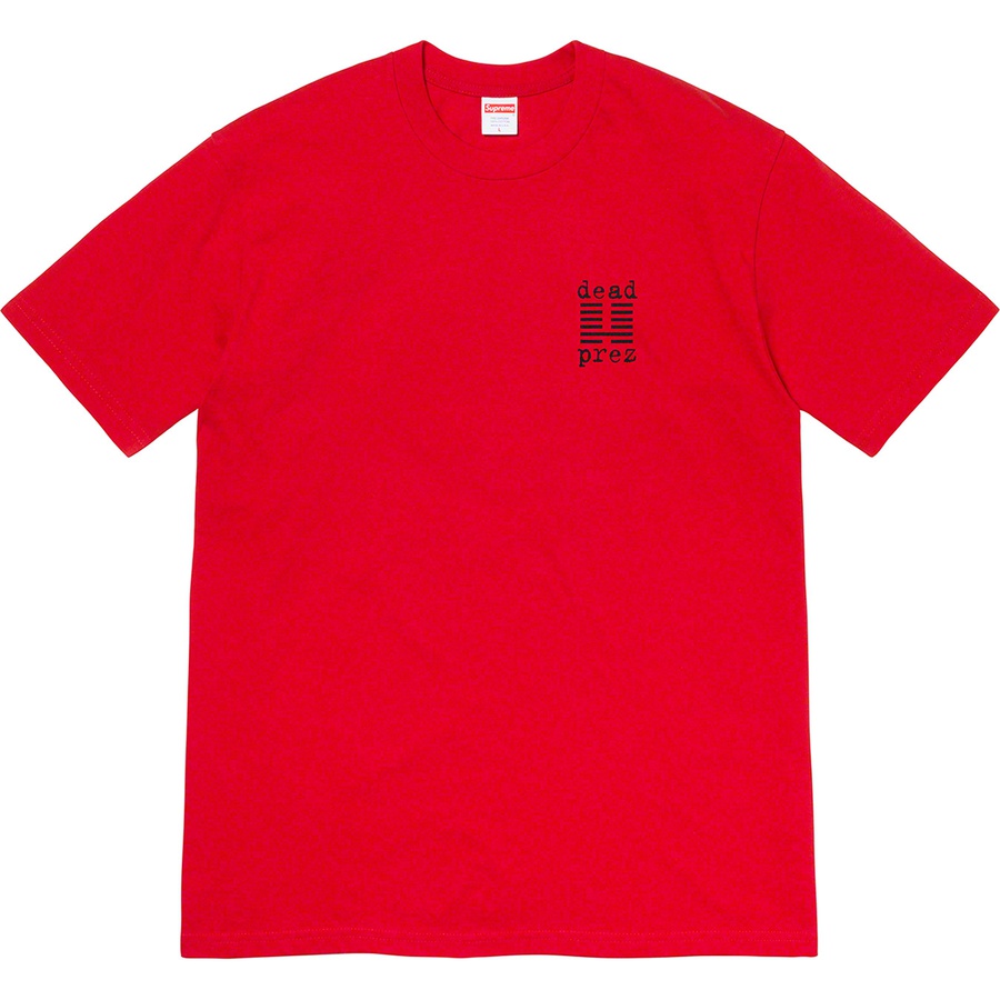 Details on Supreme dead prez Tee Red from fall winter
                                                    2019 (Price is $48)