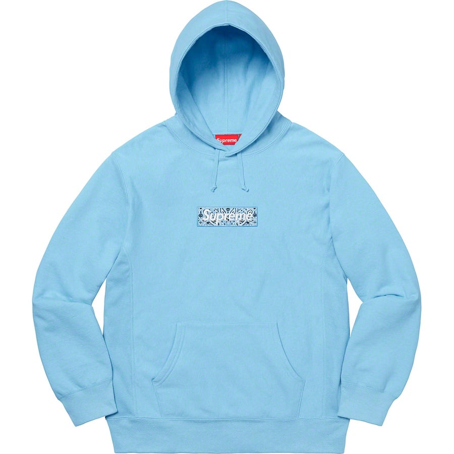 Details on Bandana Box Logo Hooded Sweatshirt Light Blue from fall winter
                                                    2019 (Price is $168)