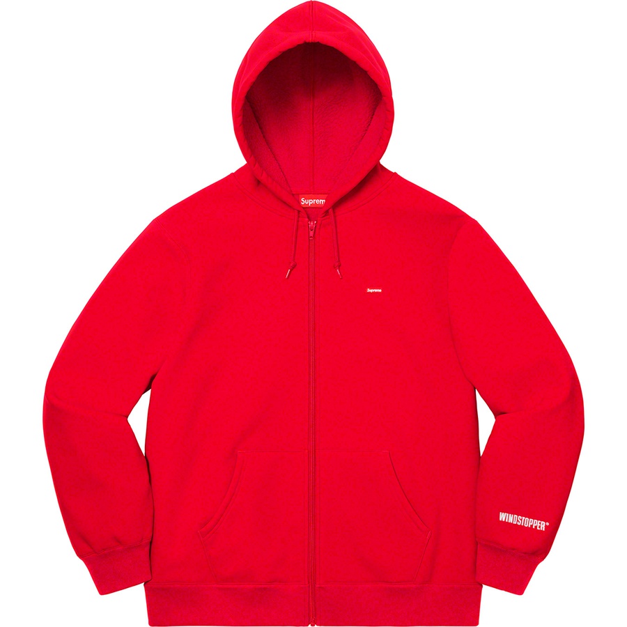 Details on WINDSTOPPER Zip Up Hooded Sweatshirt Red from fall winter
                                                    2019 (Price is $198)
