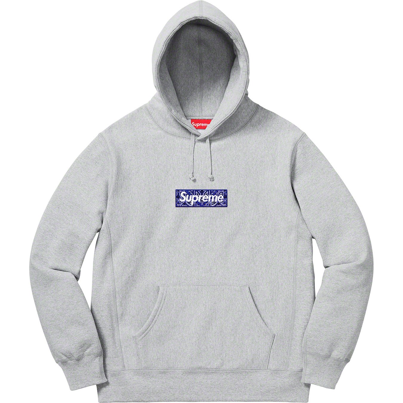 L Supreme Box Logo Hooded Grey-