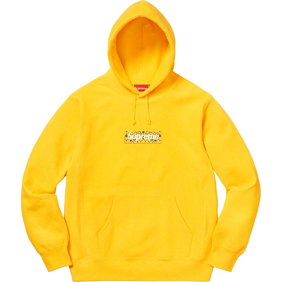 Bandana Box Logo Hooded Sweatshirt Yellow