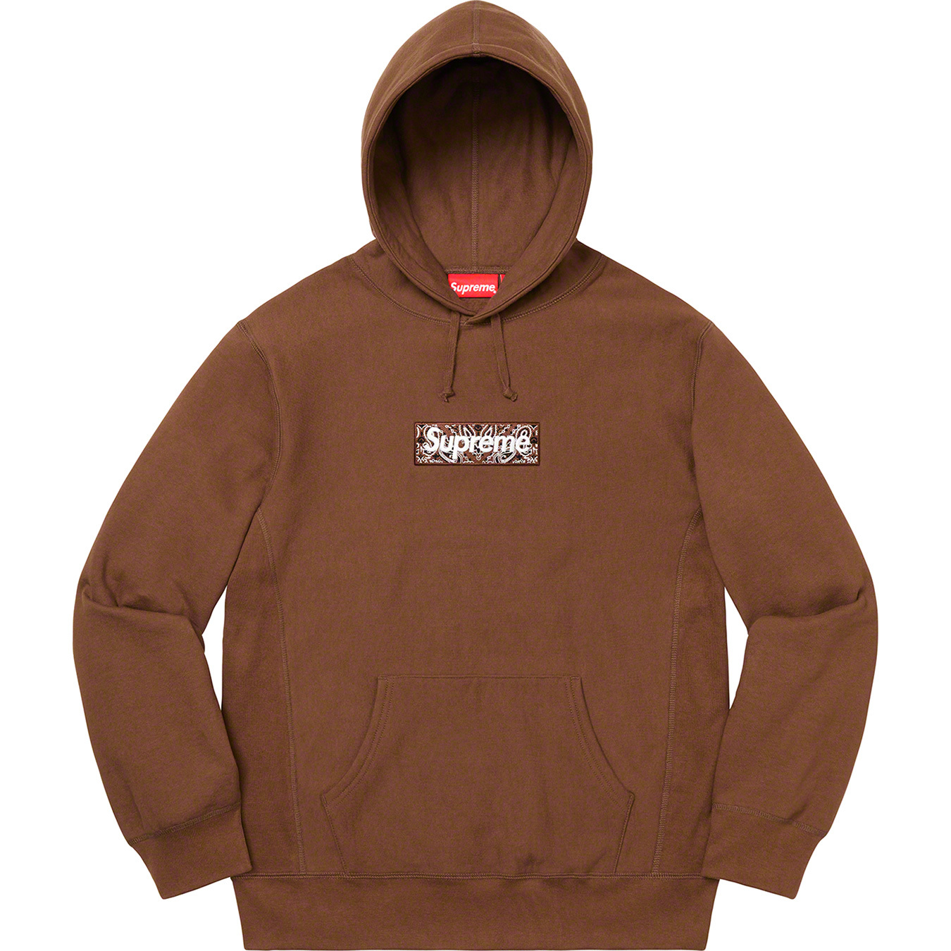 supreme bandana box logo hooded XL brown