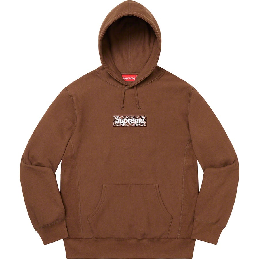 Bandana Box Logo Hooded Sweatshirt Dark Brown
