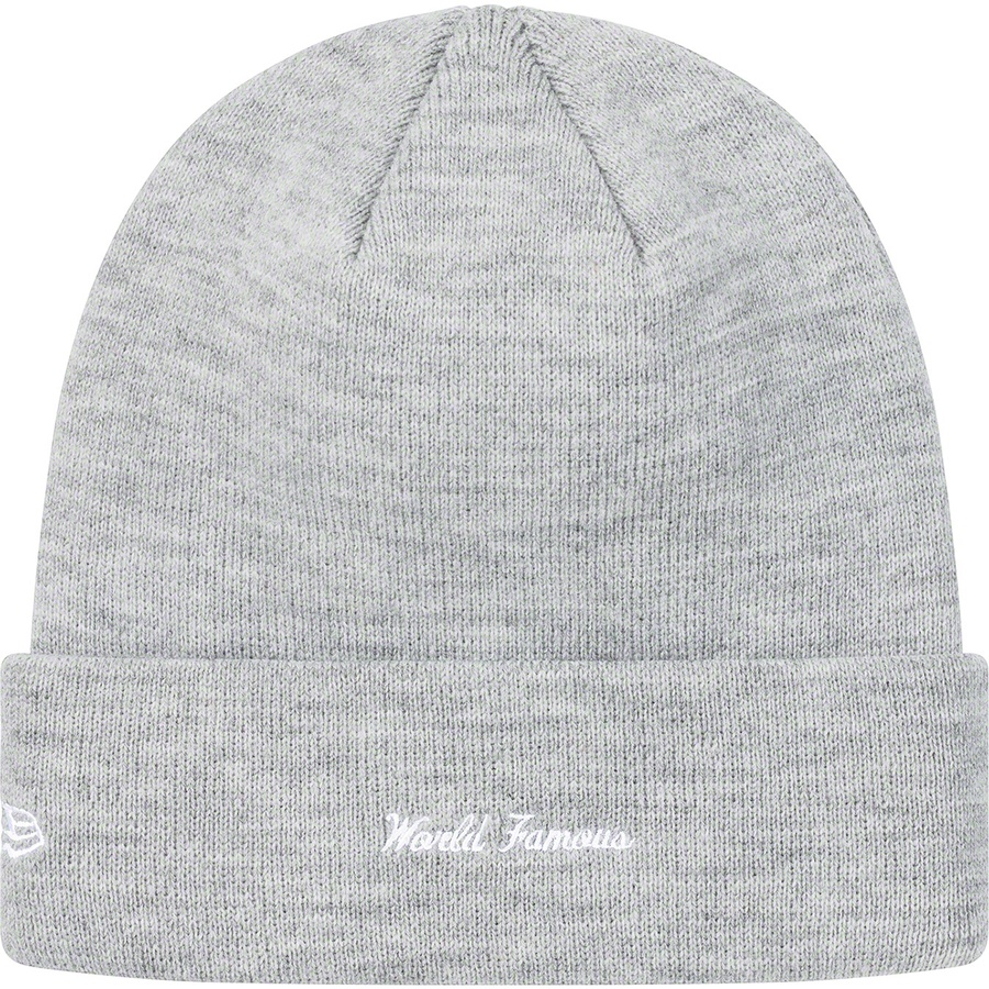 Details on New Era Box Logo Beanie Heather Grey from fall winter
                                                    2019 (Price is $38)