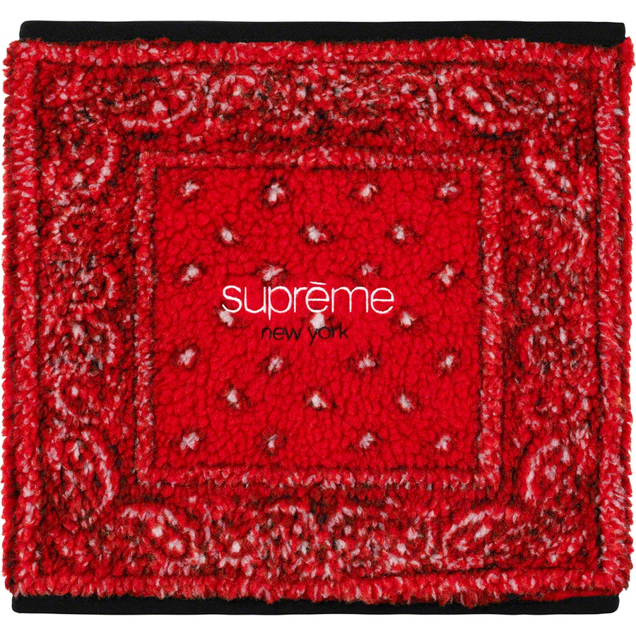 Details on Bandana Fleece Neck Gaiter Red from fall winter
                                                    2019 (Price is $40)