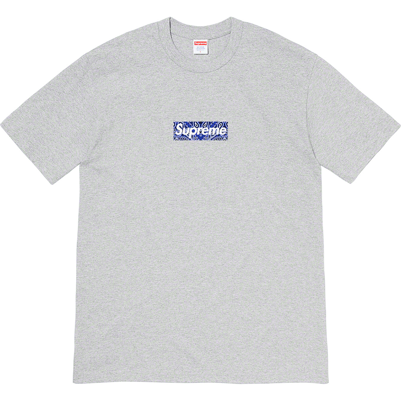 Supreme Bandana Box Logo Tee Grey S-