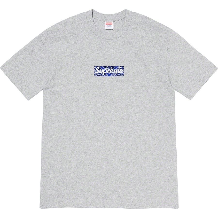 Details on Bandana Box Logo Tee Heather Grey from fall winter
                                                    2019 (Price is $38)