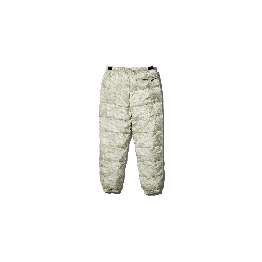 Details on Supreme The North Face Paper Print Nuptse Pant  from fall winter
                                                    2019 (Price is $218)