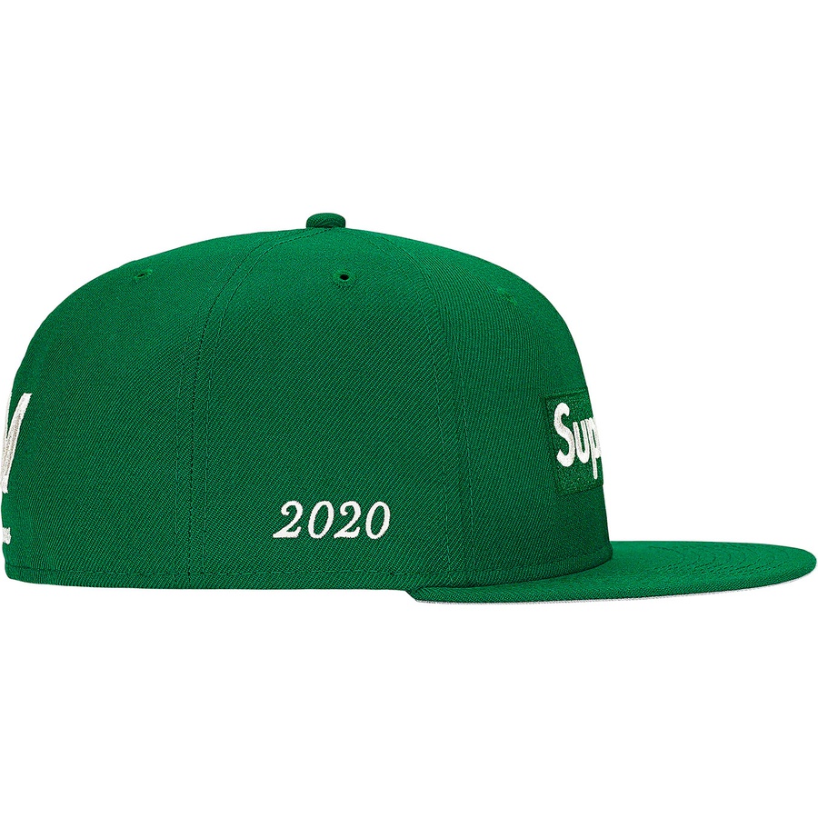 Supreme 18SS Monogram Box Logo New Era Monogram Box Logo New Era Cap Dollar  Pattern Hat Green 7 3/8 Green