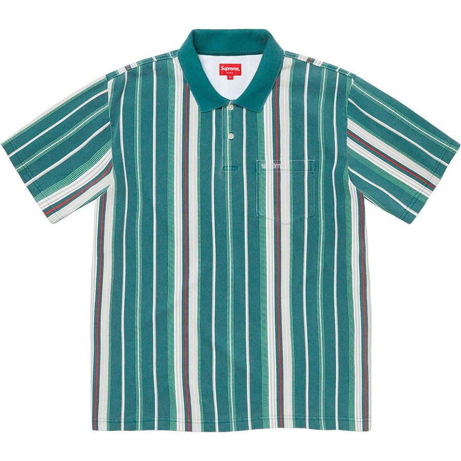 Details on Vertical Stripe Polo Dark Teal from spring summer
                                                    2020 (Price is $88)