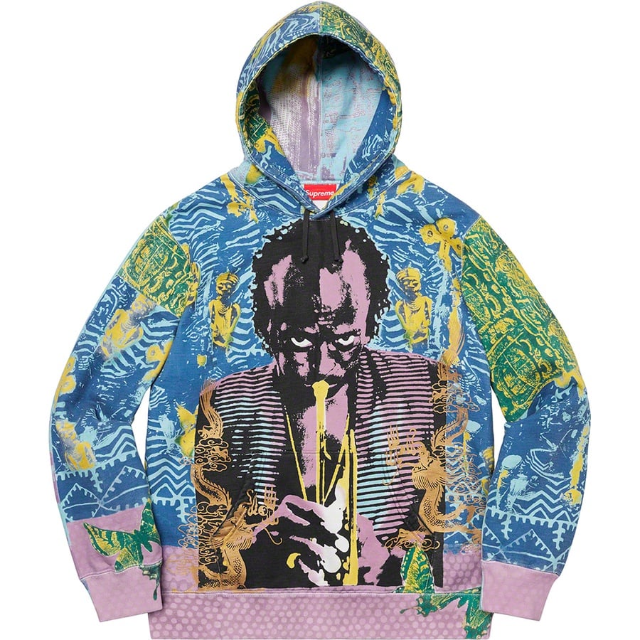Details on Miles Davis Hooded Sweatshirt Blue from spring summer
                                                    2020 (Price is $198)