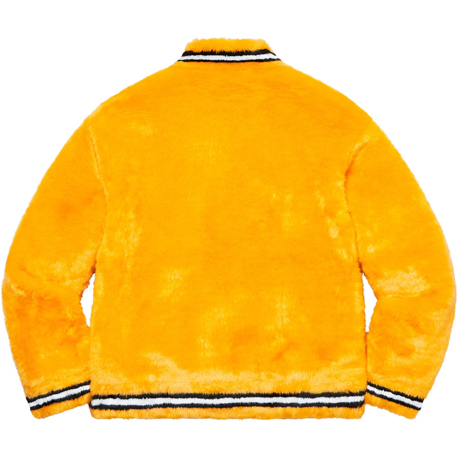 Details on Faux Fur Varsity Jacket Yellow from spring summer
                                                    2020 (Price is $398)