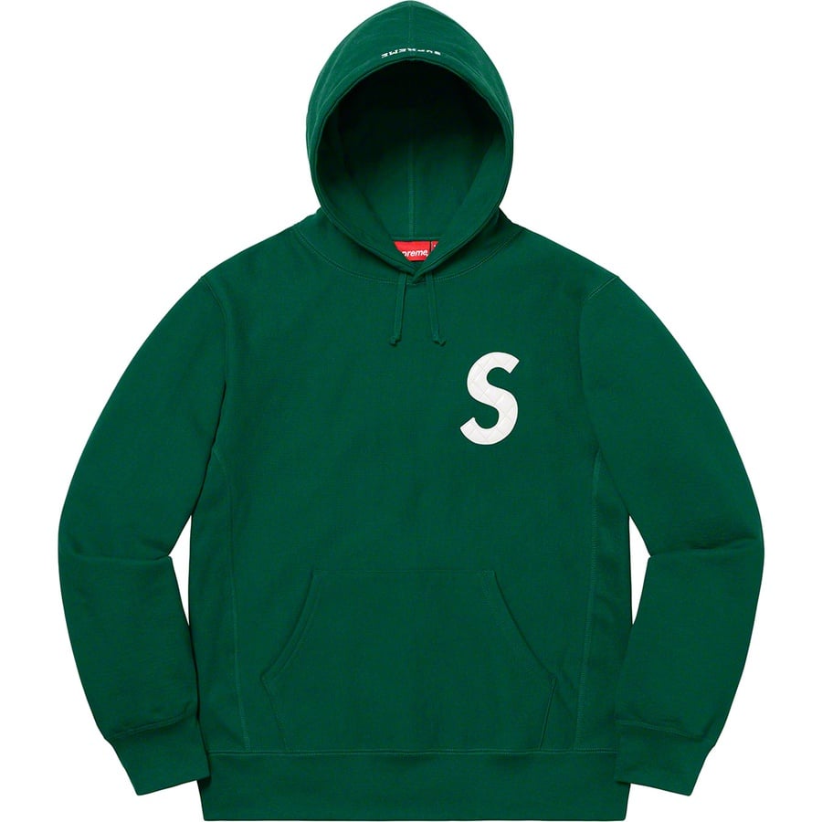 Details on S Logo Hooded Sweatshirt Dark Green from spring summer
                                                    2020 (Price is $158)