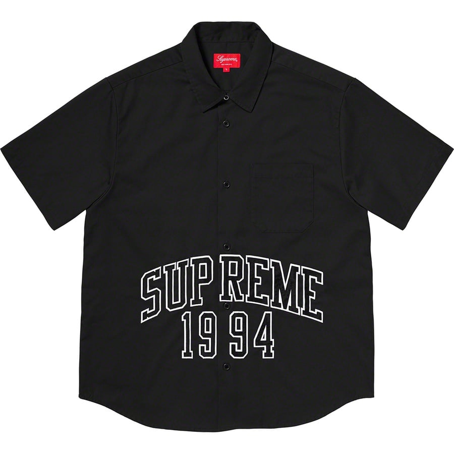 Details on Arc Logo S S Work Shirt Black from spring summer
                                                    2020 (Price is $128)