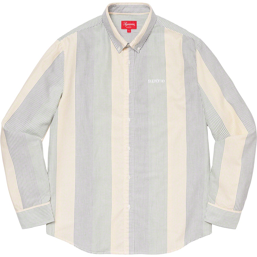 Details on Oxford Shirt Green Multi Stripe from spring summer
                                                    2020 (Price is $118)