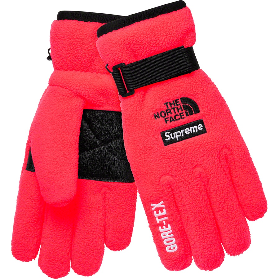 Details on Supreme The North Face RTG Fleece Glove Bright Red from spring summer
                                                    2020 (Price is $98)