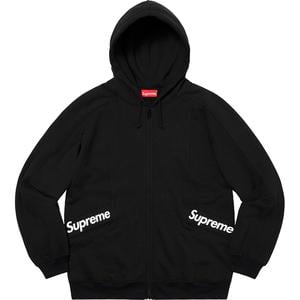 supreme blocked hoodie black