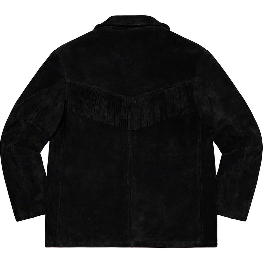 Details on Supreme Schott Fringe Suede Coat Black from spring summer
                                                    2020 (Price is $638)