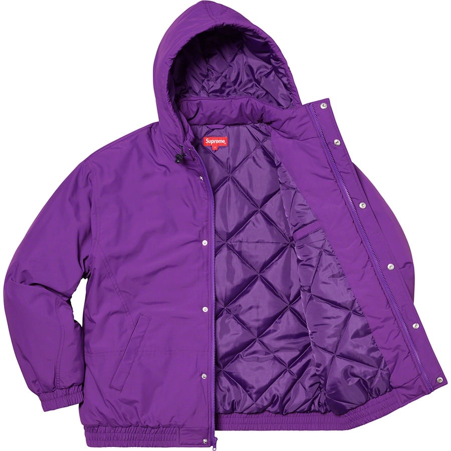 Details on Supreme Team Puffy Jacket Purple from spring summer
                                                    2020 (Price is $248)