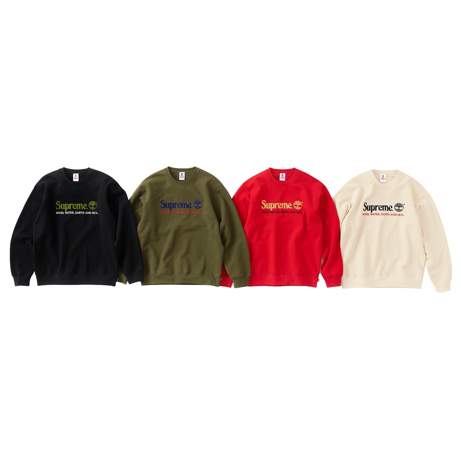 Details on Supreme Timberland Crewneck from spring summer
                                            2020 (Price is $148)