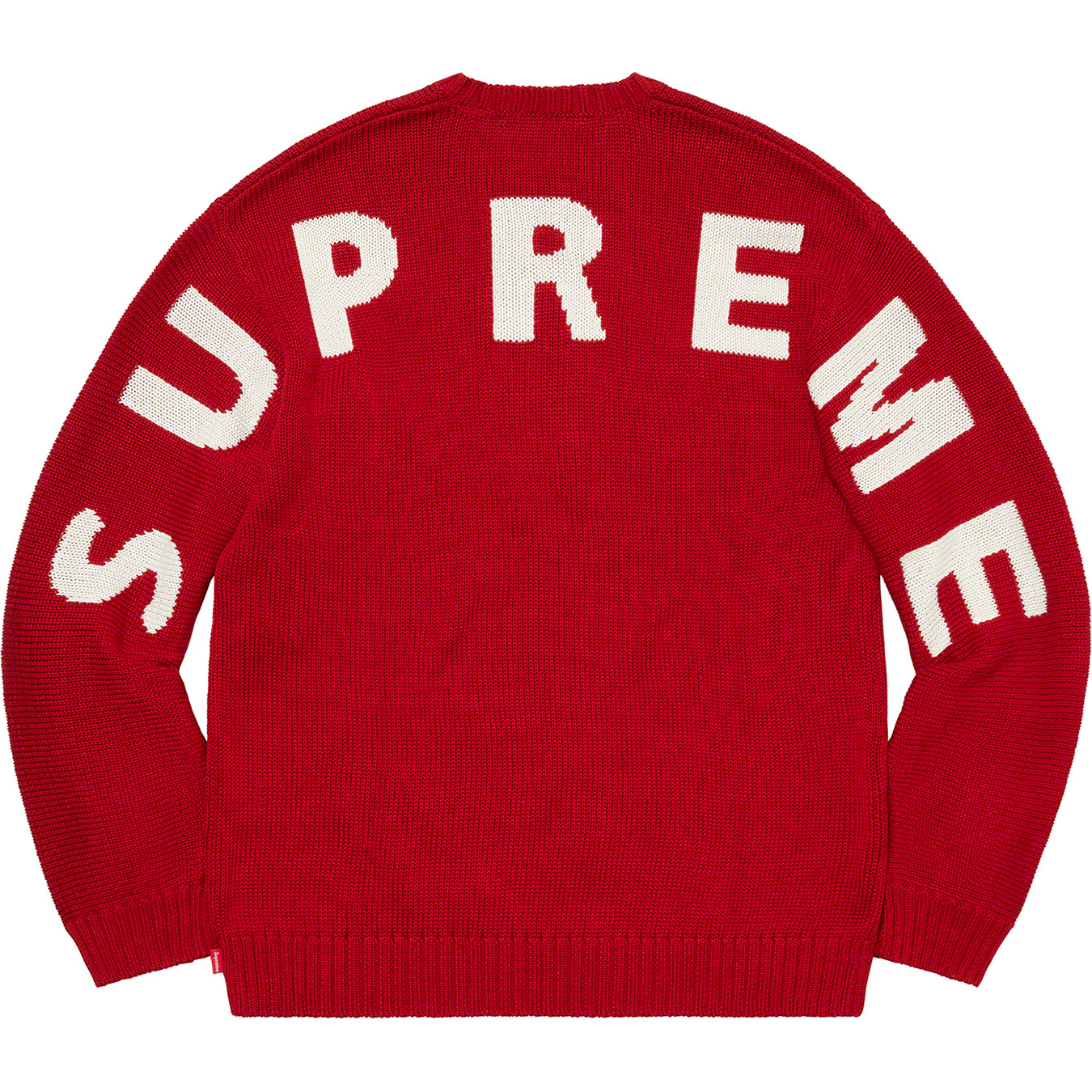 M 赤 Supreme Back Logo Sweater red 20SS