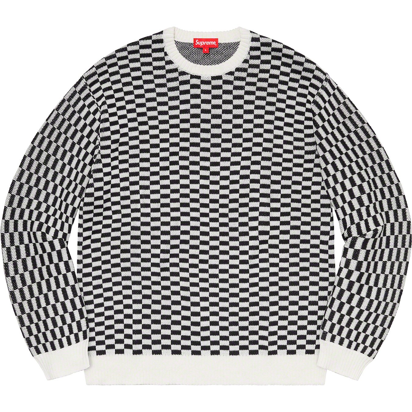 L Supreme Back Logo Sweater black シュプリーム
