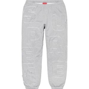 supreme cutout letters sweatpants