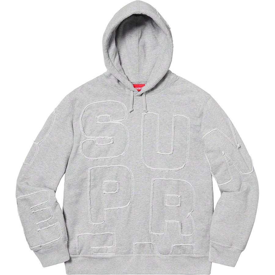 Details on Cutout Letters Hooded Sweatshirt Heather Grey from spring summer
                                                    2020 (Price is $188)