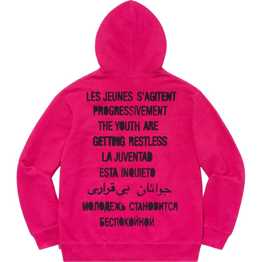 Details on Restless Youth Hooded Sweatshirt Fuchsia from spring summer
                                                    2020 (Price is $158)