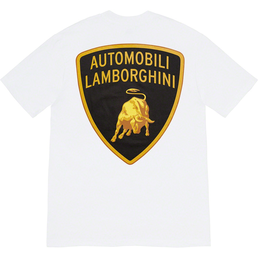 Details on Supreme Automobili Lamborghini Tee White from spring summer
                                                    2020 (Price is $48)