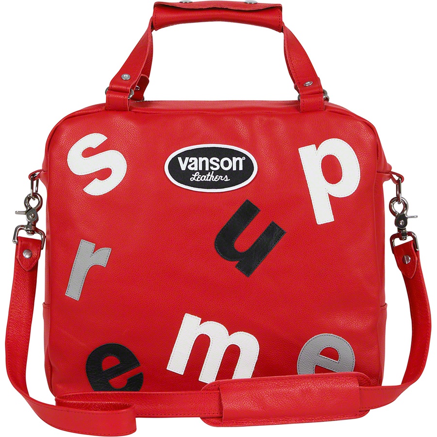 Details on Supreme Vanson Leathers Letters Bag Red from spring summer
                                                    2020 (Price is $328)