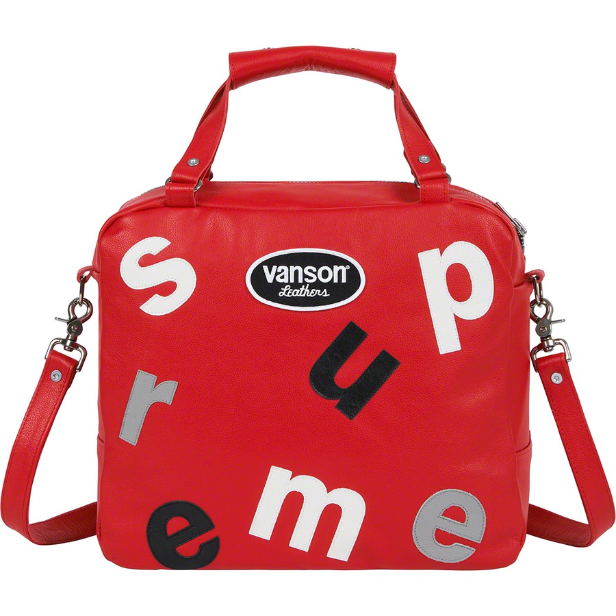 Details on Supreme Vanson Leathers Letters Bag Red from spring summer
                                                    2020 (Price is $328)