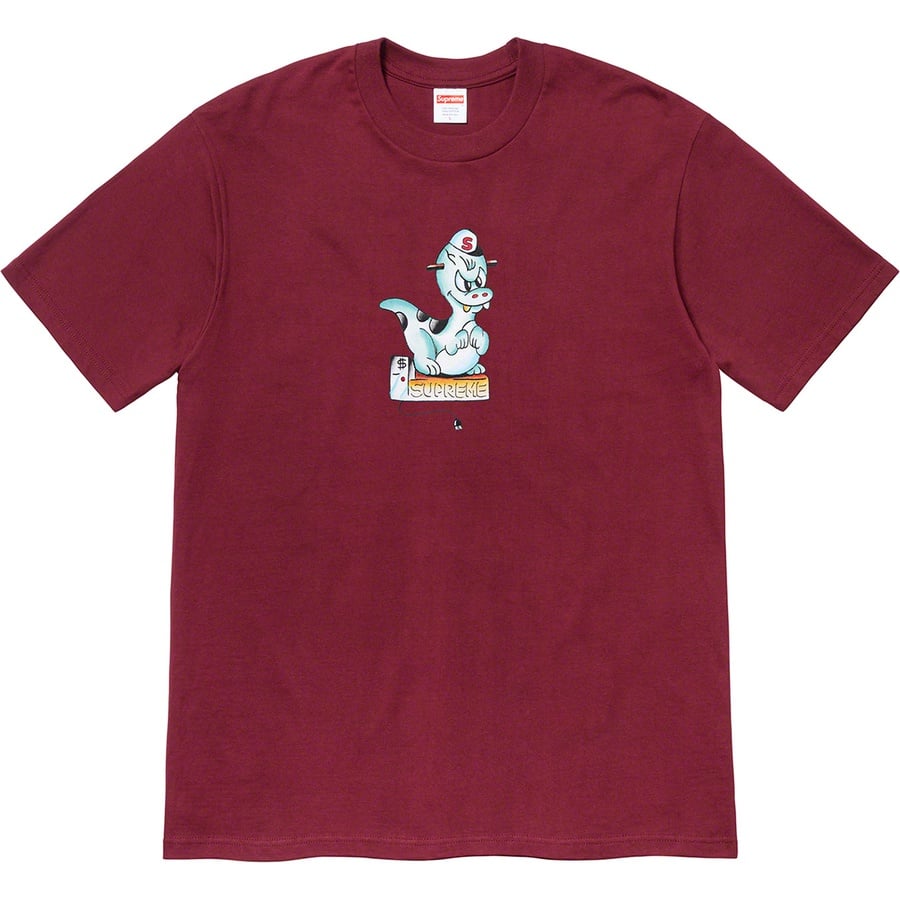 Details on Dinosaur Tee Burgundy from spring summer
                                                    2020 (Price is $38)