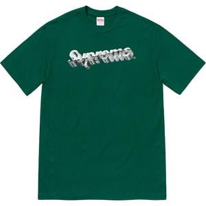 supreme chrome logo tee yellow