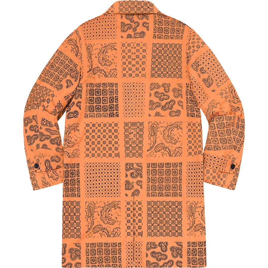 Details on Military Trench Coat Peach Paisley from spring summer
                                                    2020 (Price is $328)