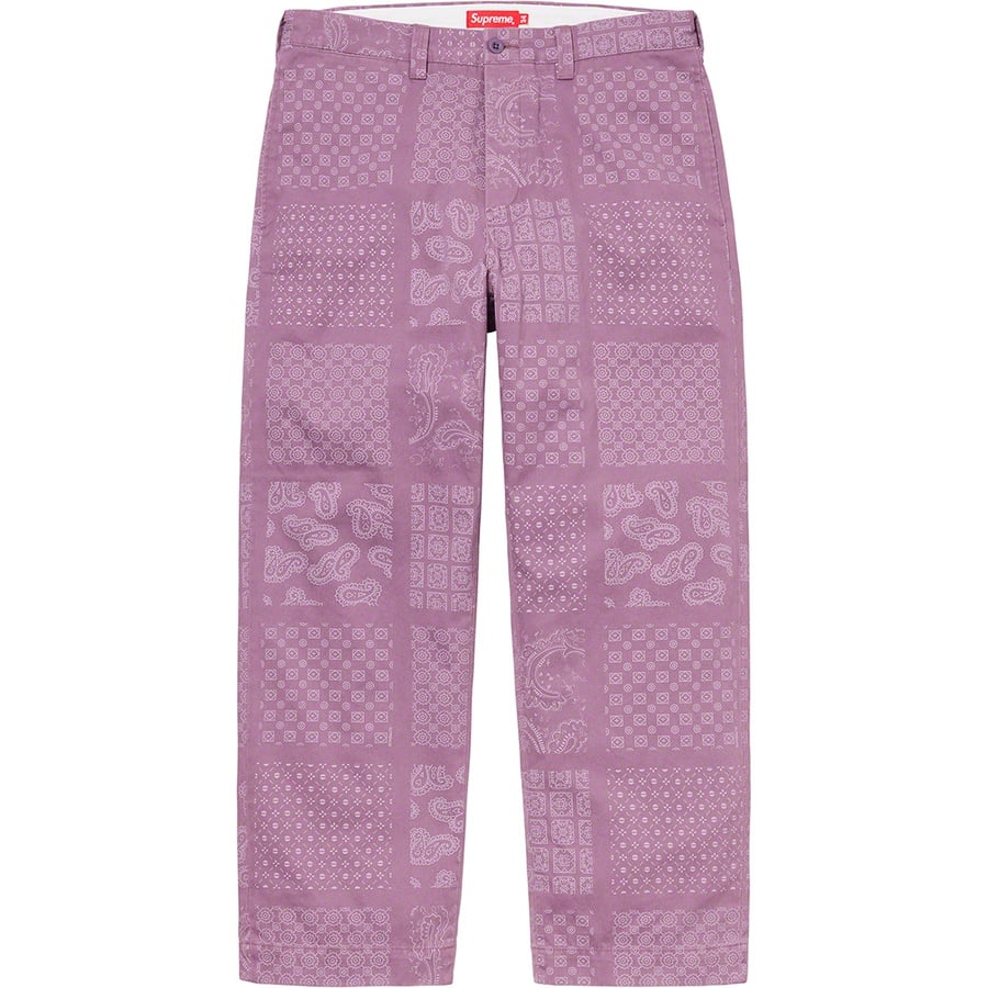 Details on Paisley Grid Chino Pant Dark Lilac from spring summer
                                                    2020 (Price is $148)