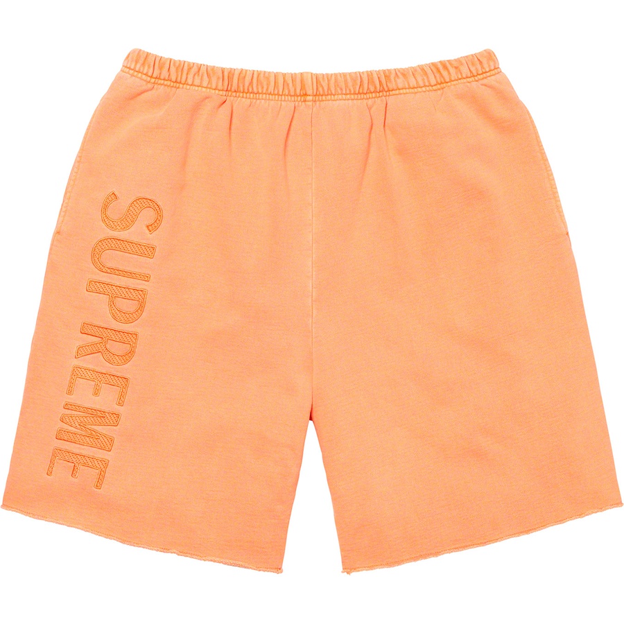 Details on Overdyed Sweatshort Bright Peach from spring summer
                                                    2020 (Price is $118)